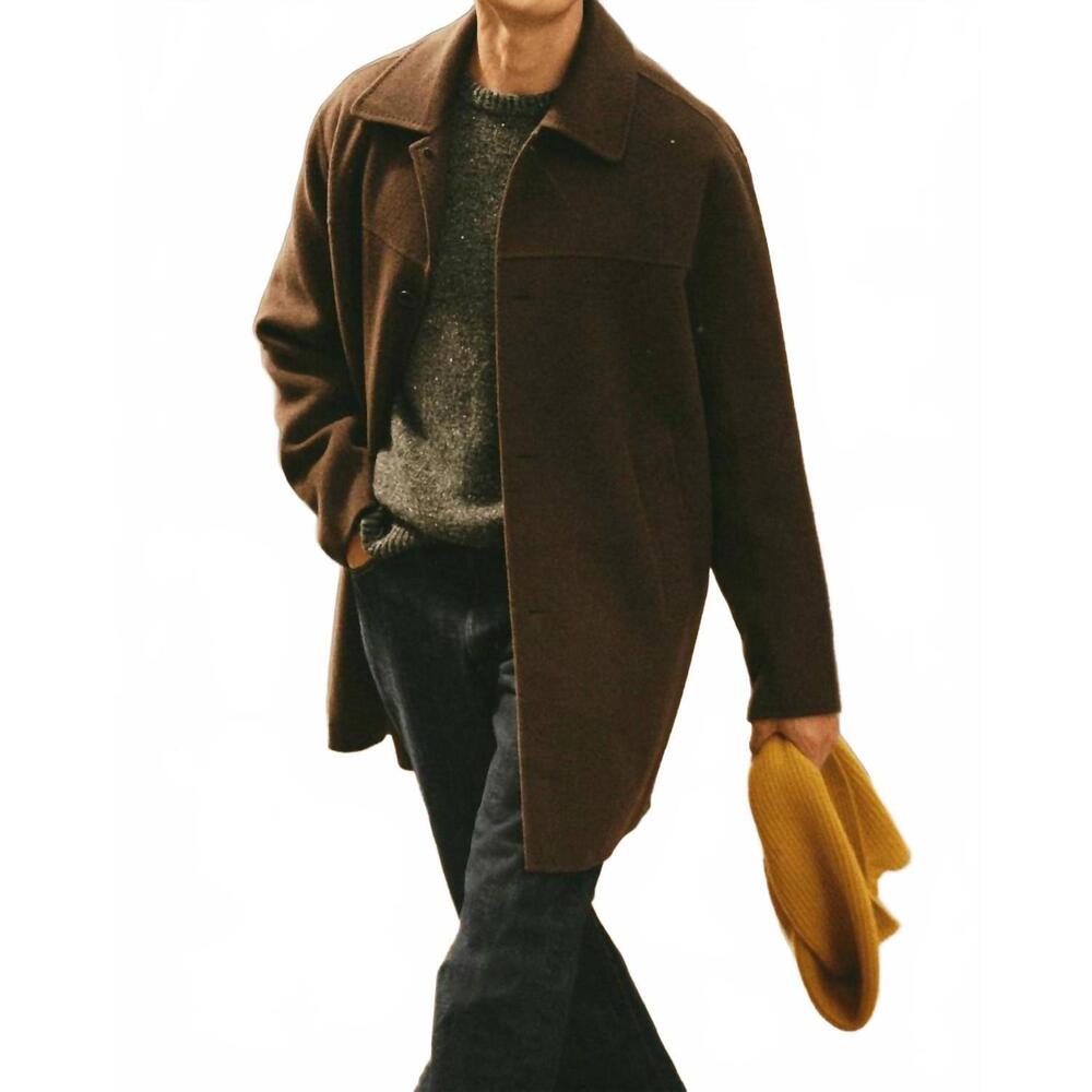 NEW ALEX MILL jacob wool coat in espresso